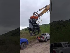 WuYing Excavator Grabber, fato 5-10/11-16 toneladas, Quatro garras segurando grabber de madeira