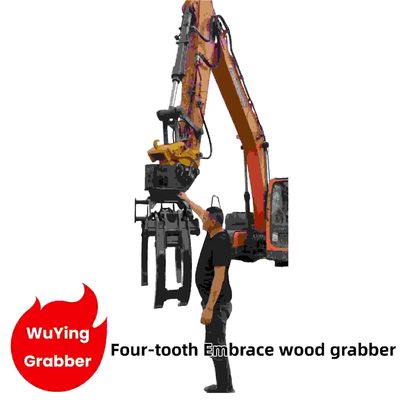 WuYing 4 Claw Excavator Grabber com Q355 Material de placa resistente ao desgaste